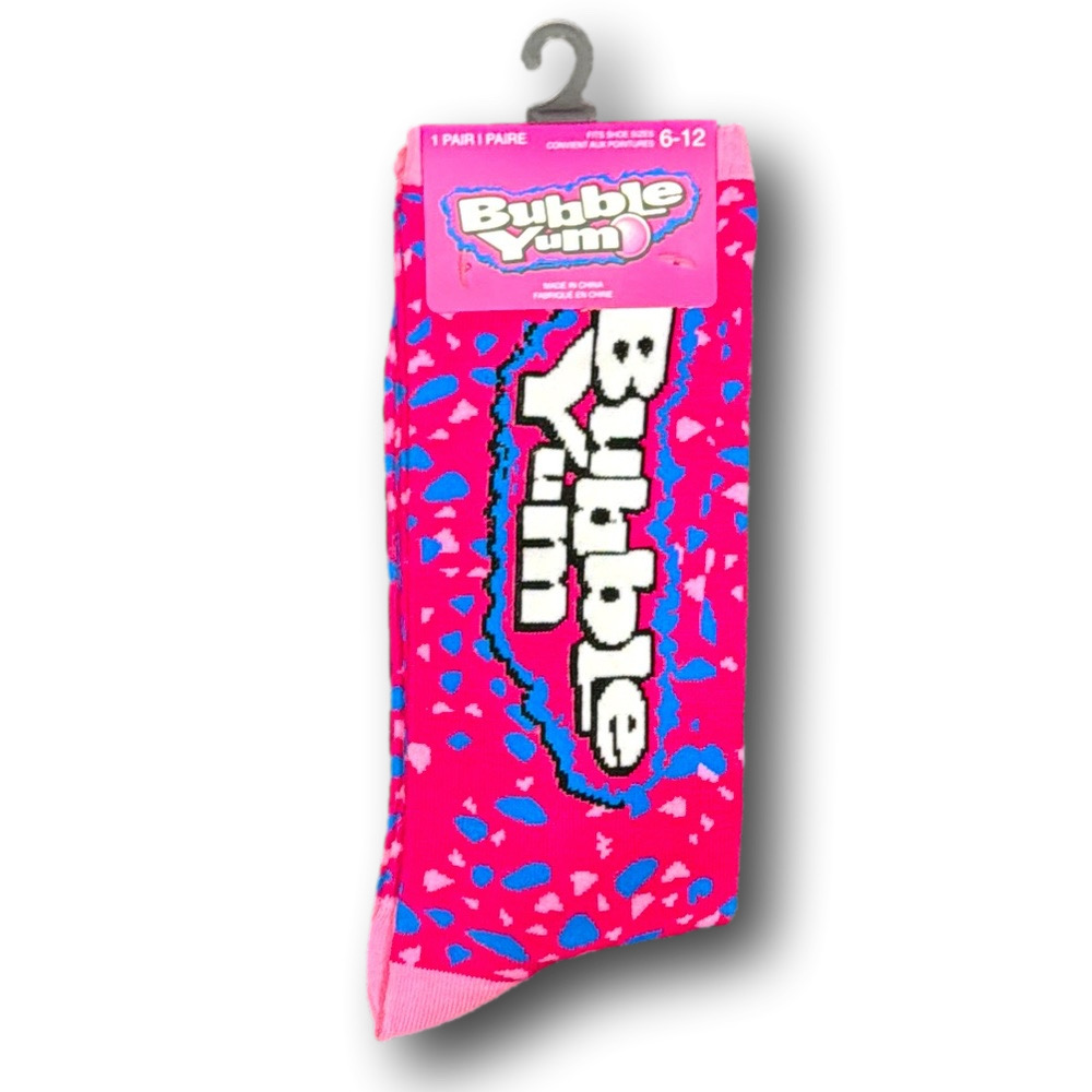3/$20 Bubble Yum Bubble Gum Funny Novelty Crew Socks - NWT